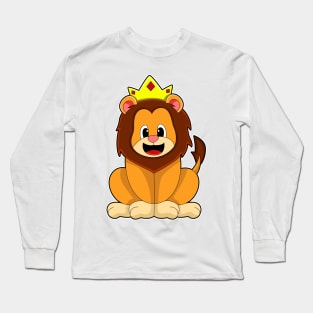 Lion with Crown Long Sleeve T-Shirt